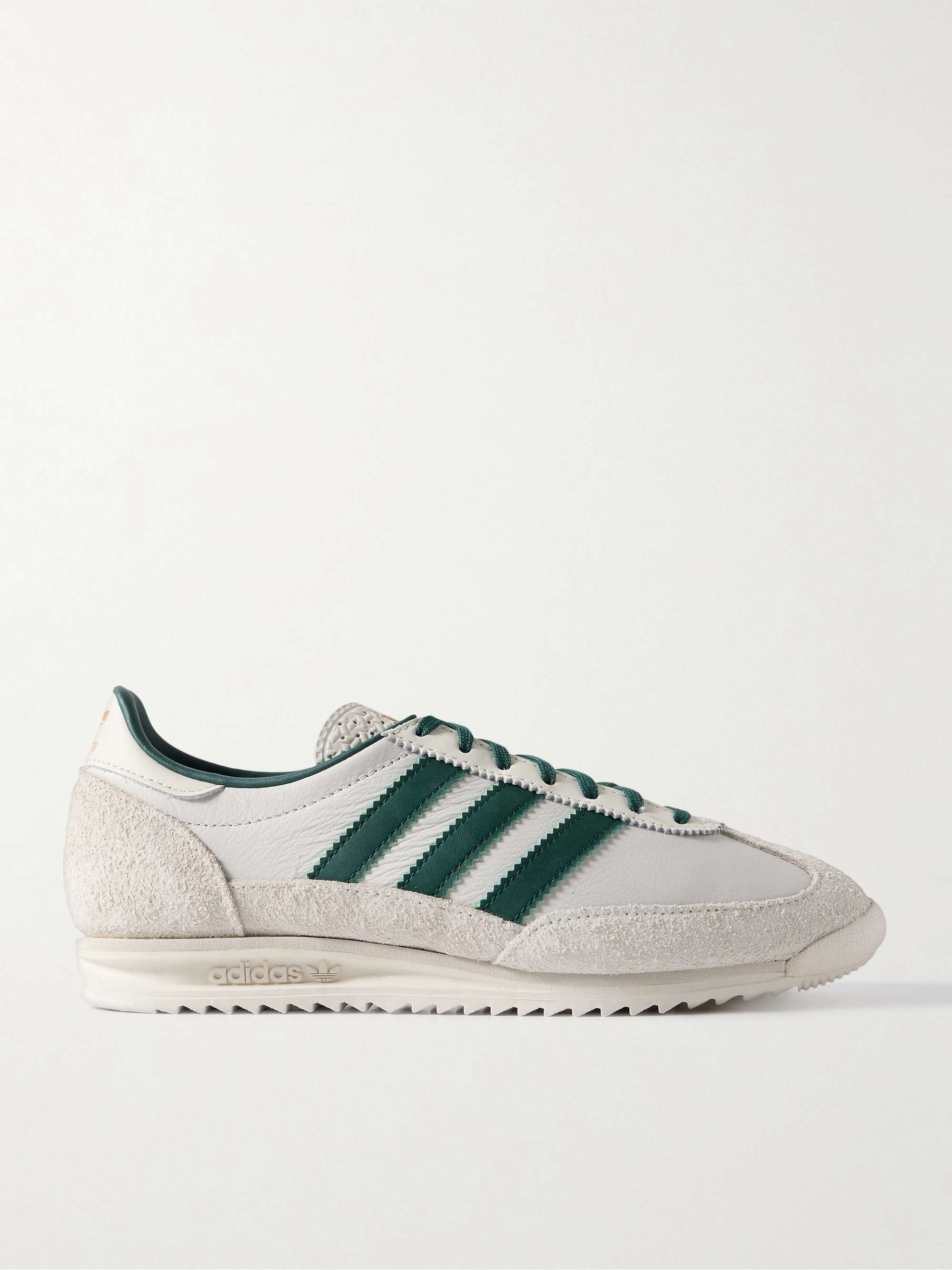 SL 72 OG suede-trimmed leather sneakers