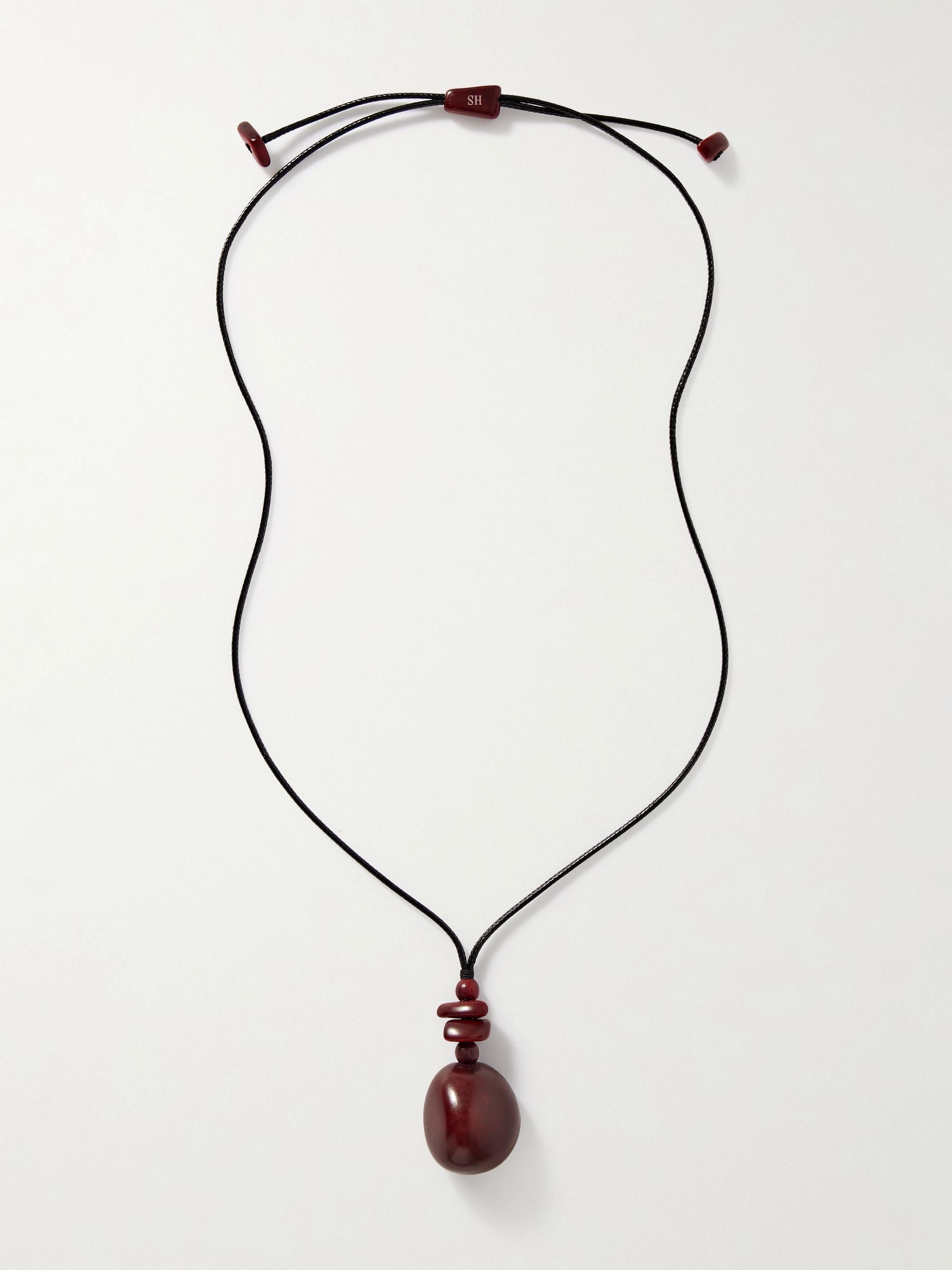 The Pendant tagua and leather necklace