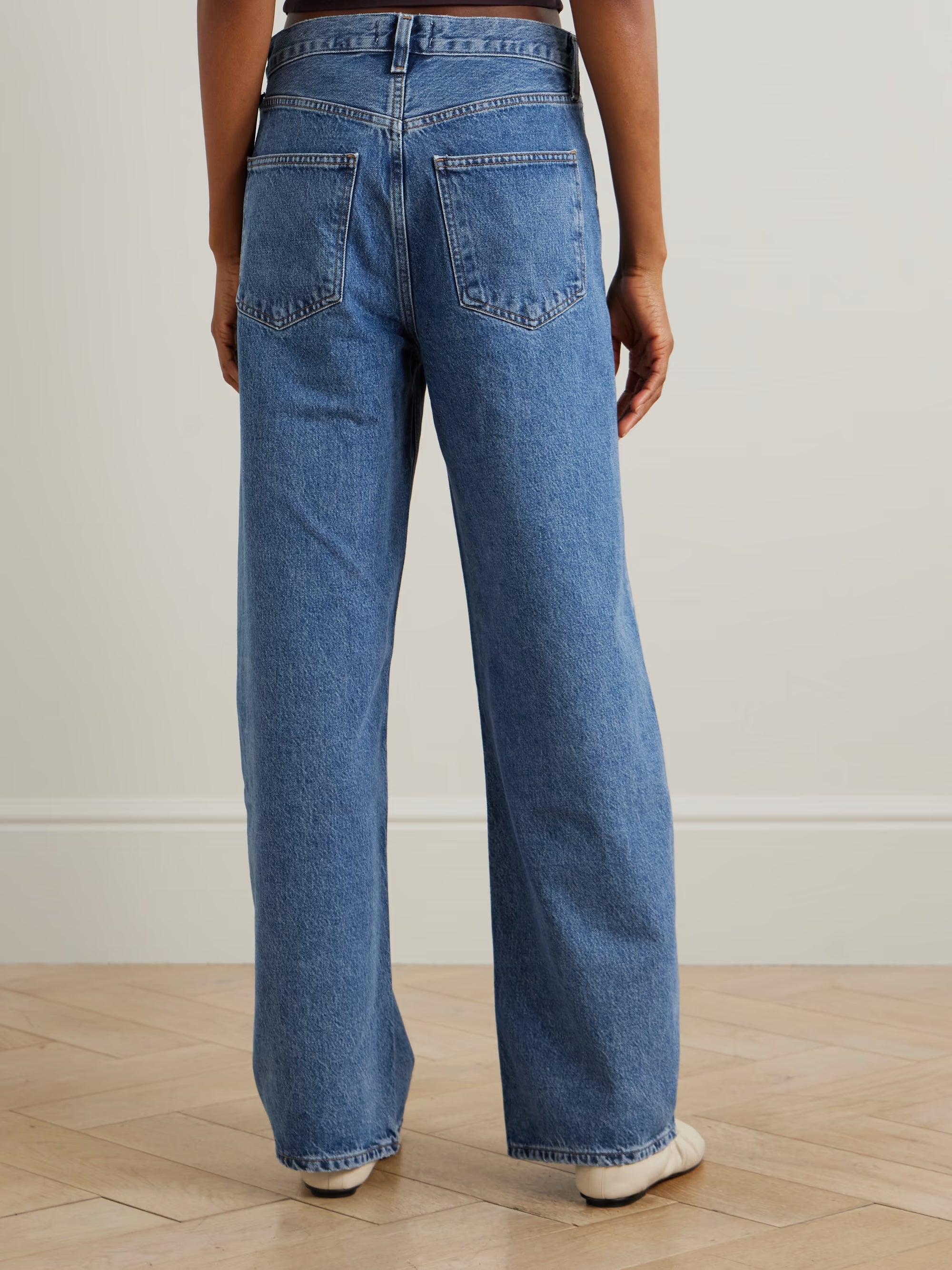 Low Curve mid-rise wide-leg jeans