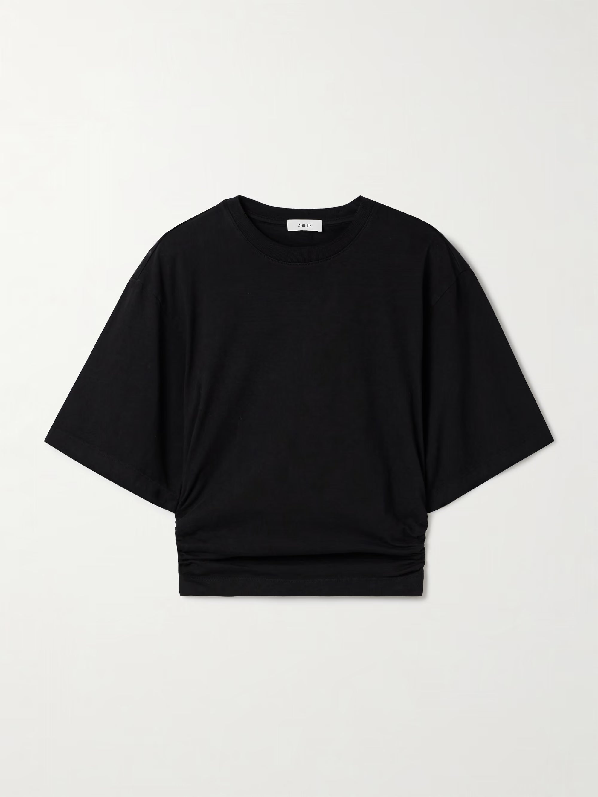 Shari ruched cotton-jersey T-shirt