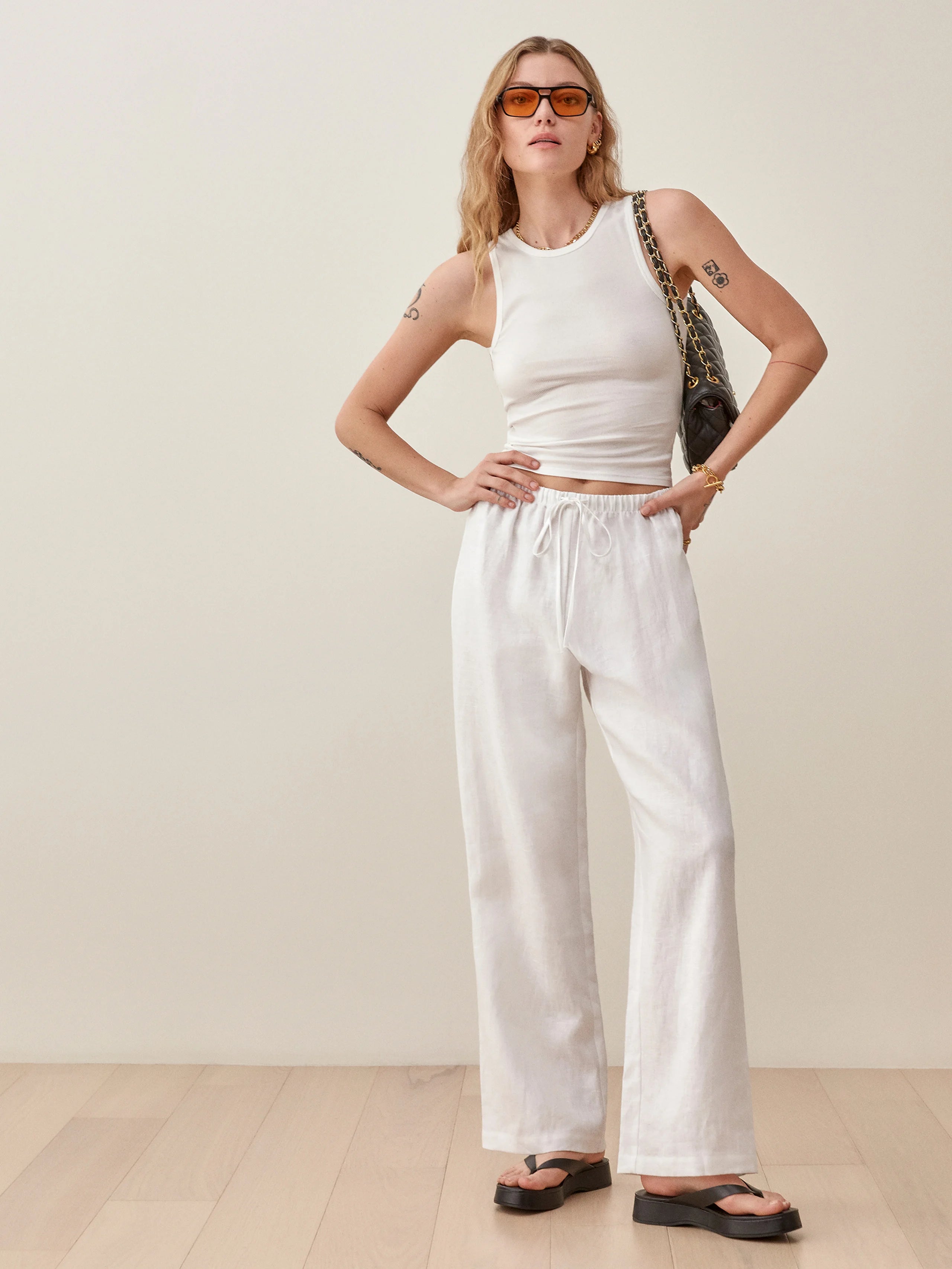 Reformation Olina Linen Pant